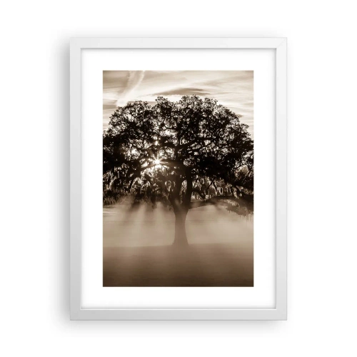 Poster in cornice bianca - L'albero delle sole buone notizie - 30x40 cm