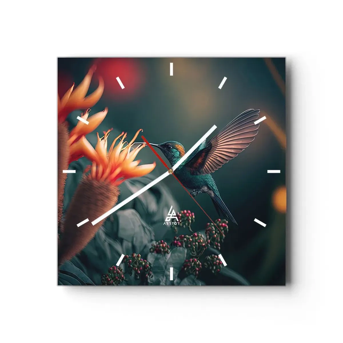 Orologio da parete - Orologio in Vetro - Una vita davvero a colori - 40x40 cm