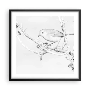 Poster in cornice nera - Mattino invernale - 50x50 cm