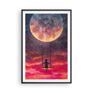 Poster in cornice nera - Con la testa tra le nuvole - 61x91 cm