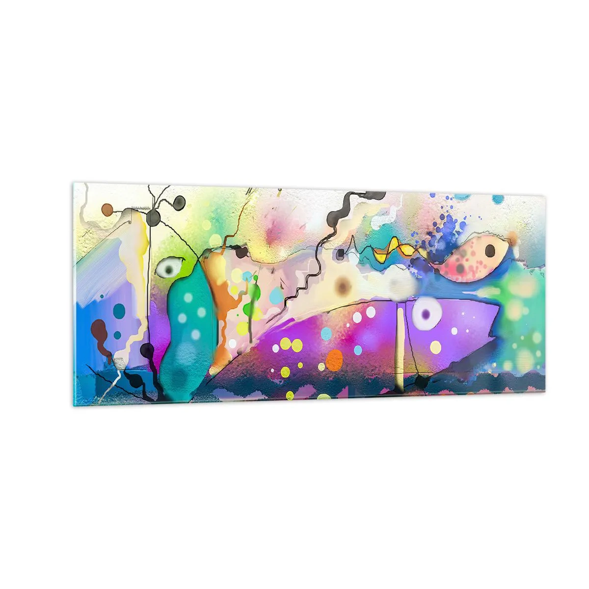 Quadro su vetro - Senza parole! - 100x40 cm