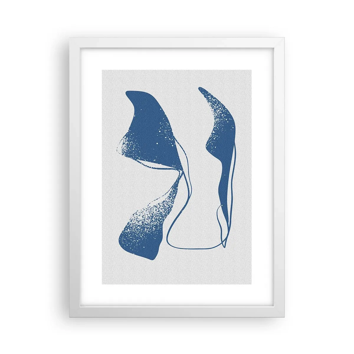 Poster in cornice bianca - Astrazione alata - 30x40 cm