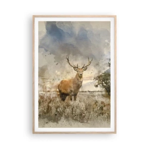 Poster in cornice rovere chiaro - Dignità - forza - maestosità - 70x100 cm