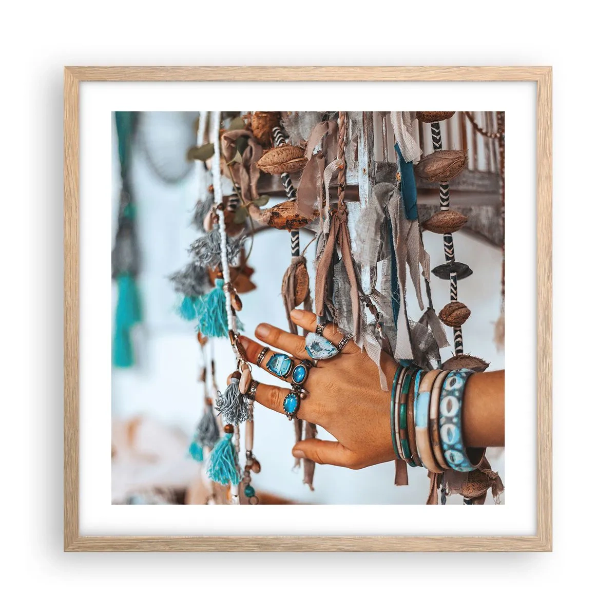 Poster in cornice rovere chiaro - Tesori locali - 50x50 cm