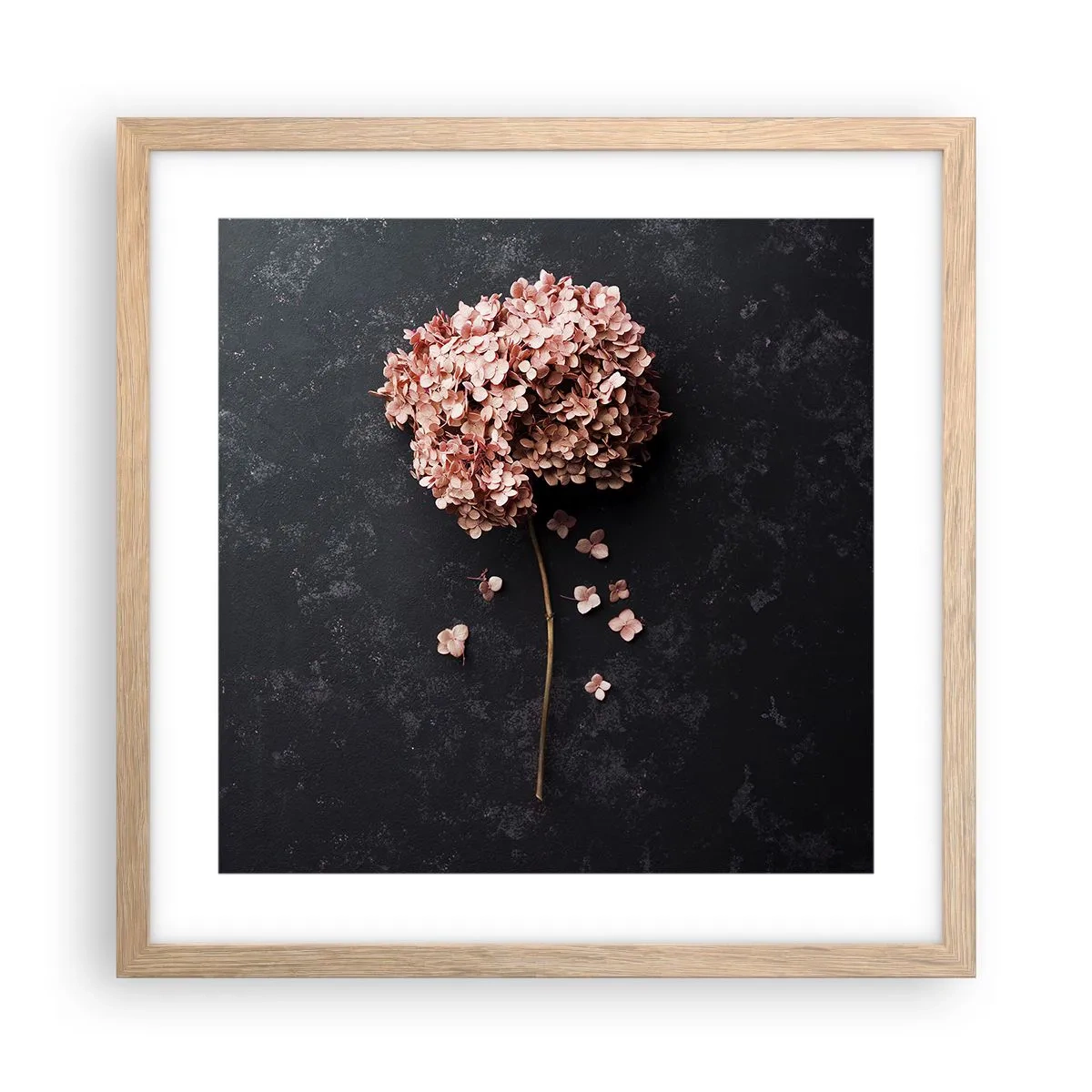 Poster in cornice rovere chiaro - Un vero segno romantico - 40x40 cm