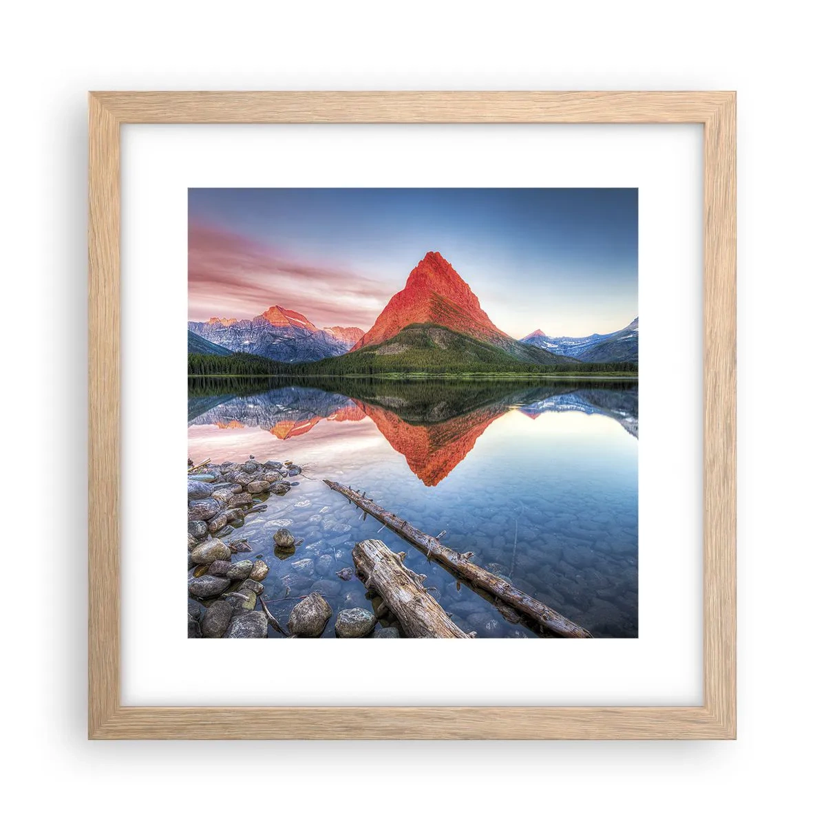 Poster in cornice rovere chiaro - Caldo e freddo - 30x30 cm