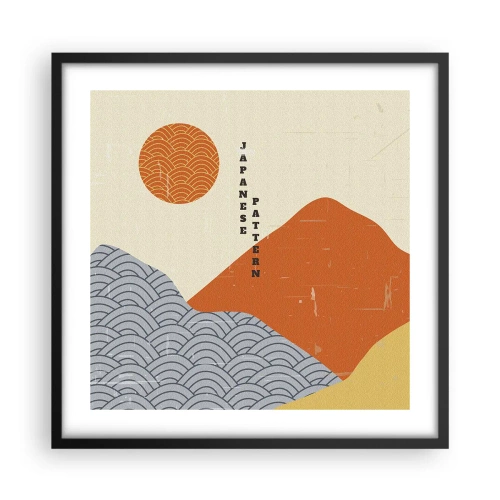 Poster in cornice nera - Spirito giapponese - 50x50 cm