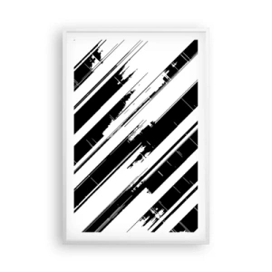 Poster in cornice bianca - Composizione intensa e dinamica - 61x91 cm