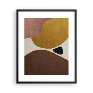 Poster in cornice nera - Astrazione: un luogo nello spazio - 40x50 cm