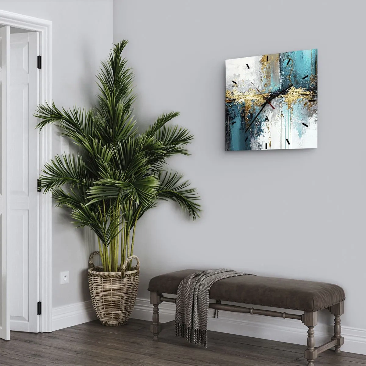 Orologio da parete - Orologio in Vetro - Panta rei - 40x40 cm