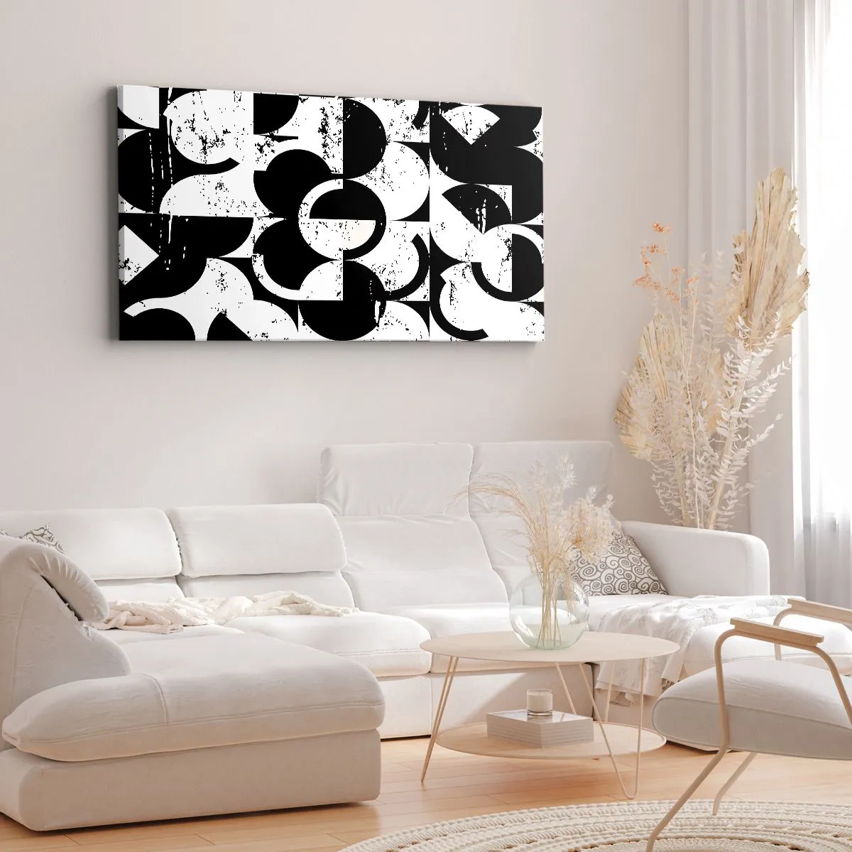 Quadro su tela - Stampe su Tela - Il bianco è bianco, il nero è nero - 100x40 cm