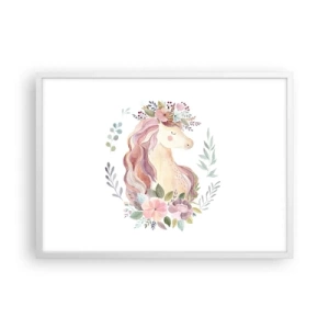 Poster in cornice bianca - Invito nel mondo delle favole - 70x50 cm