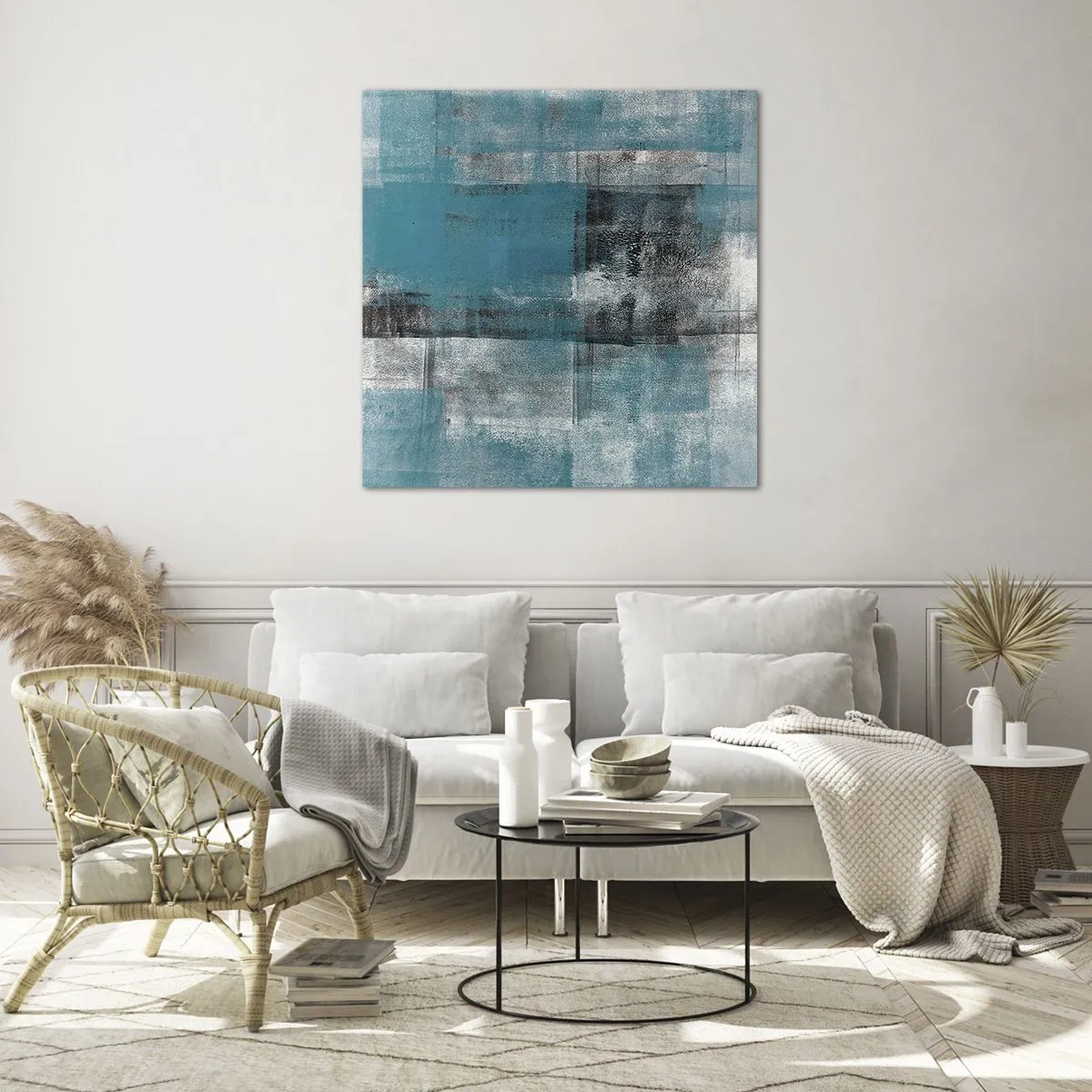 Quadro su vetro - Acqua e aria - 60x60 cm