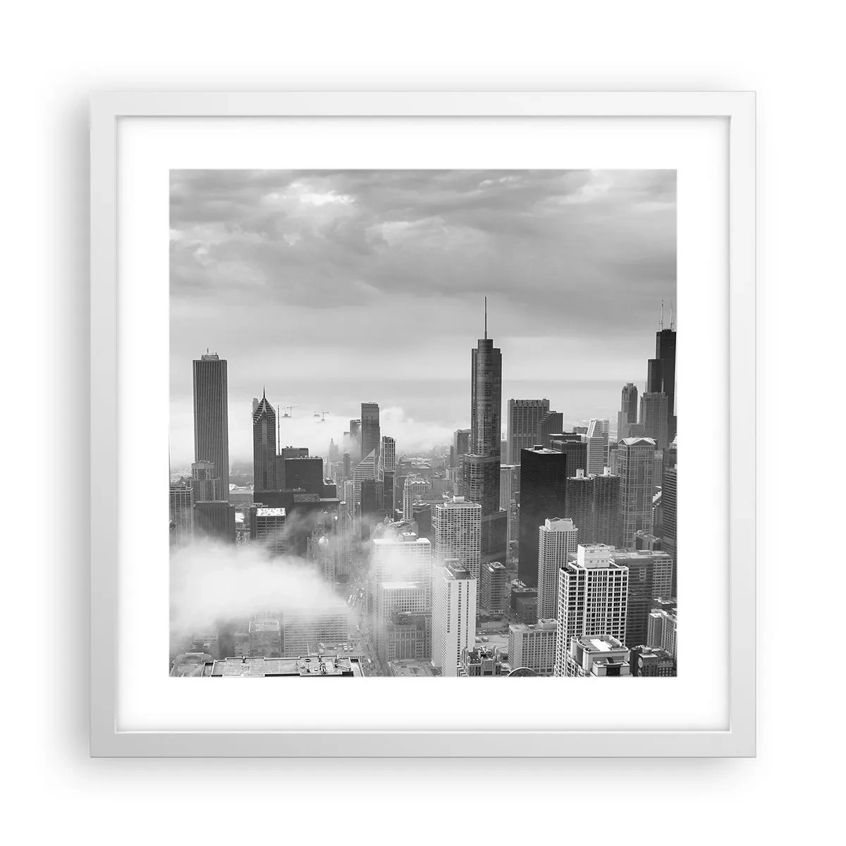 Poster in cornice bianca - Paesaggio americano - 40x40 cm