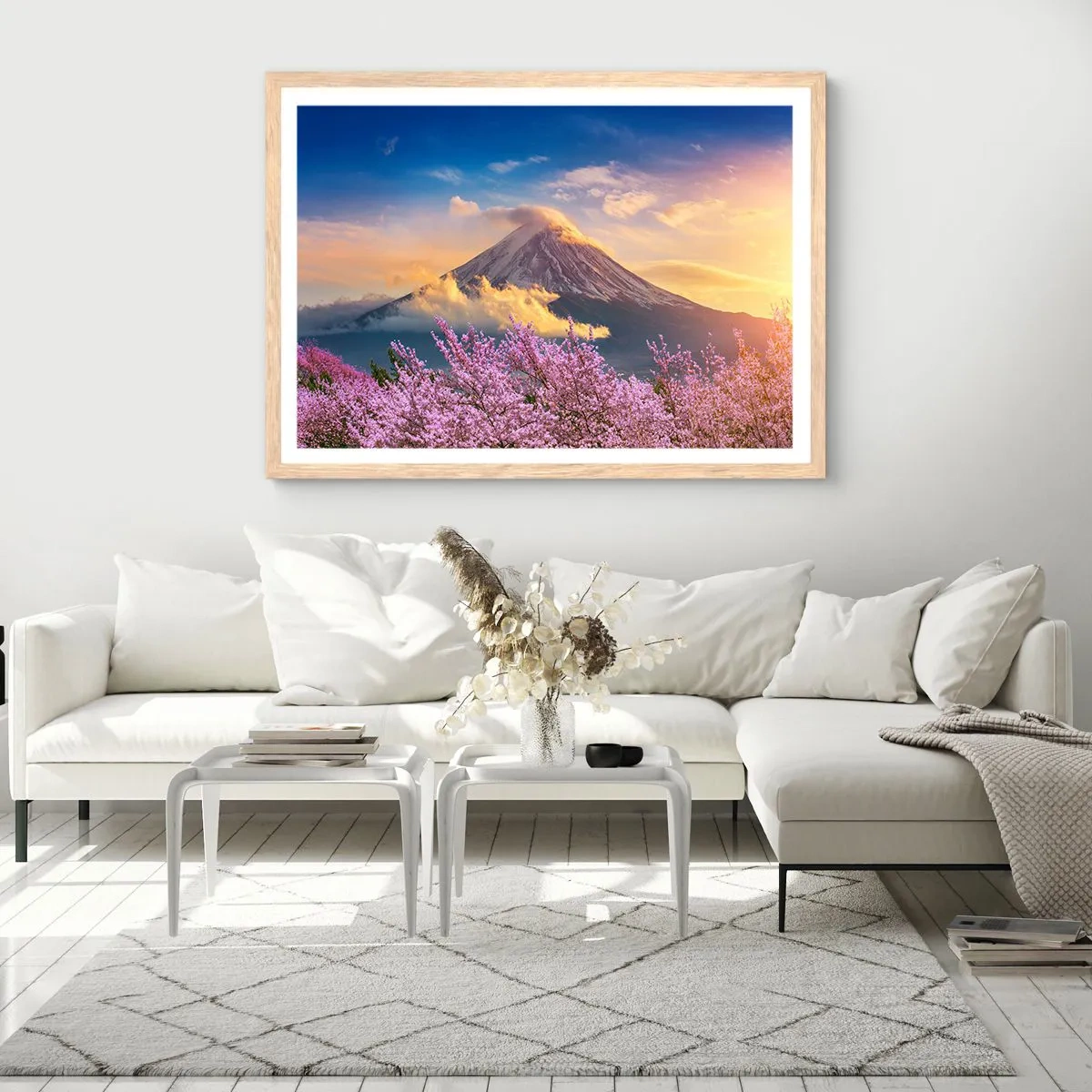 Poster in cornice rovere chiaro - Sacralità giapponese - 100x70 cm