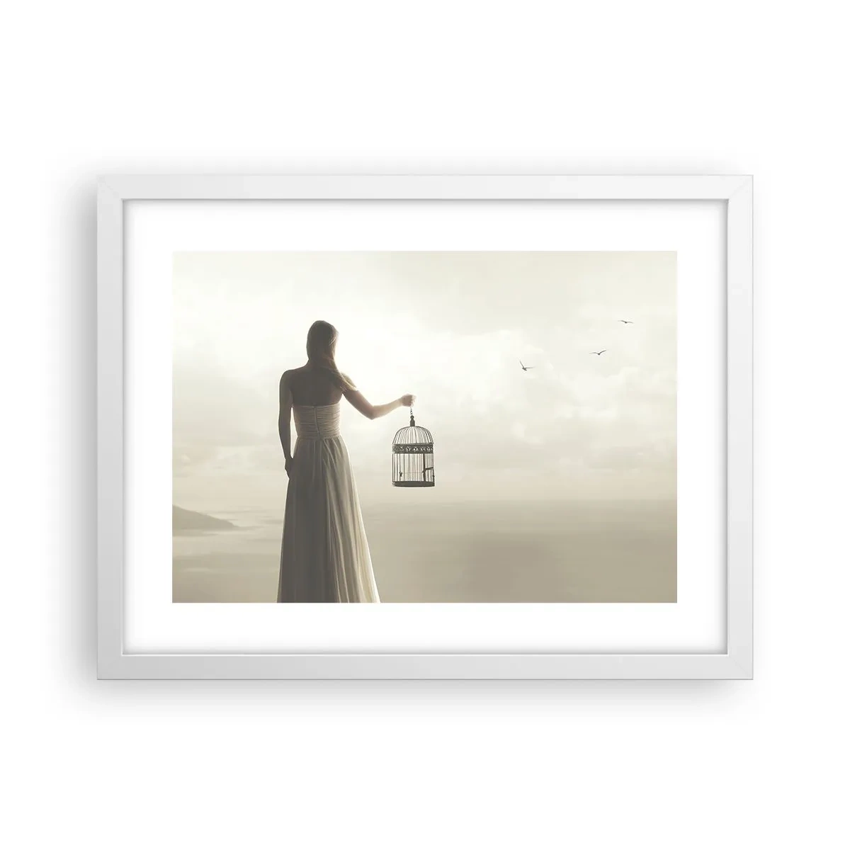 Poster in cornice bianca - Sii libera - 40x30 cm