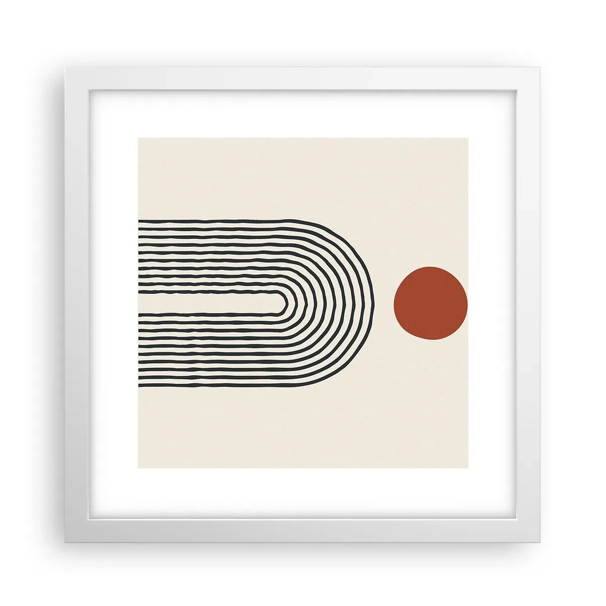 Poster in cornice bianca - Magnetismo di forme e colori - 30x30 cm