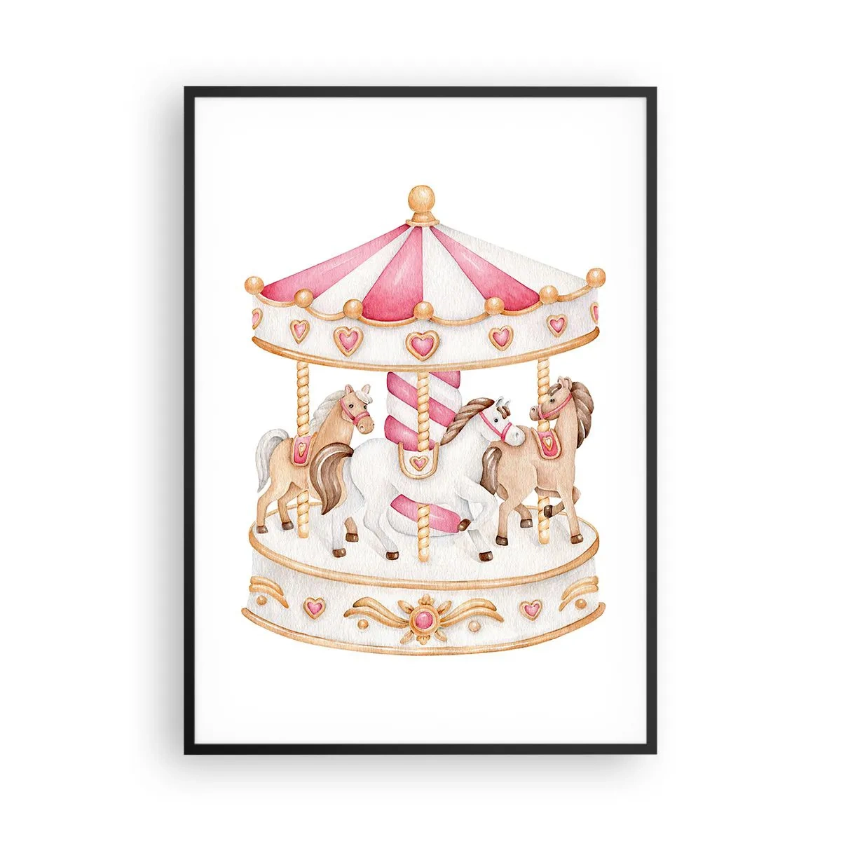 Poster in cornice nera - Il dolce mondo dell'infanzia - 70x100 cm