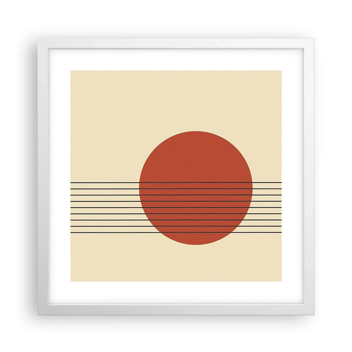 Poster in cornice bianca - Nel cerchio e oltre - 40x40 cm