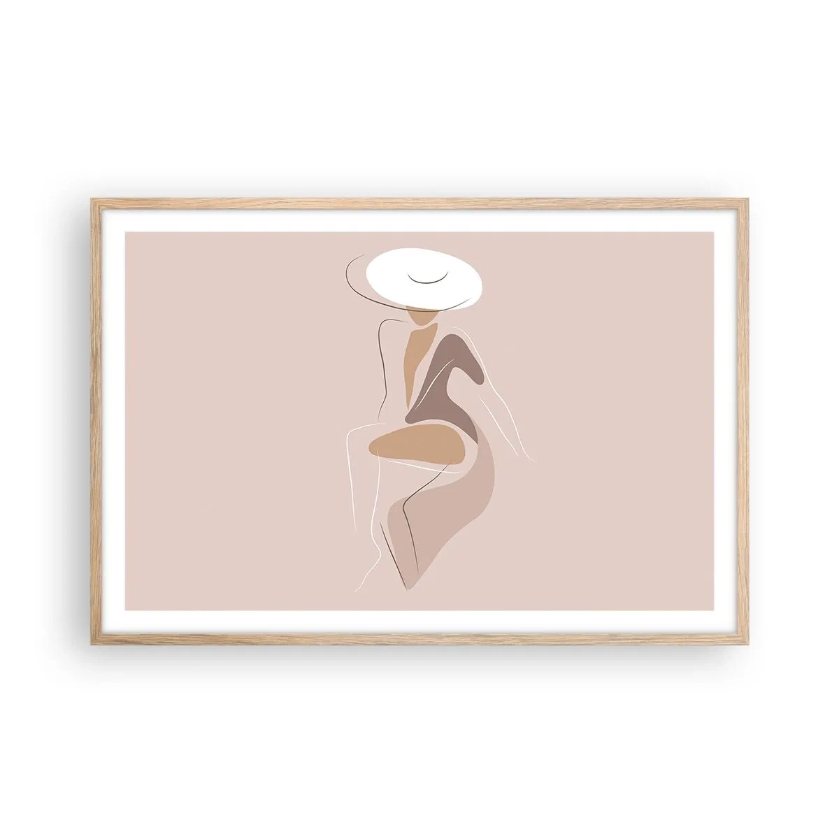 Poster in cornice rovere chiaro - Essere una dama - 91x61 cm