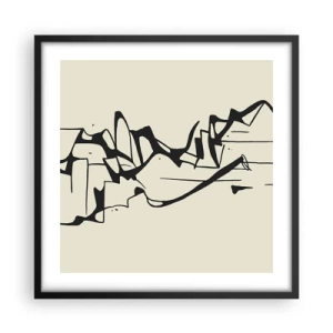 Poster in cornice nera - Forse è un paesaggio - 50x50 cm