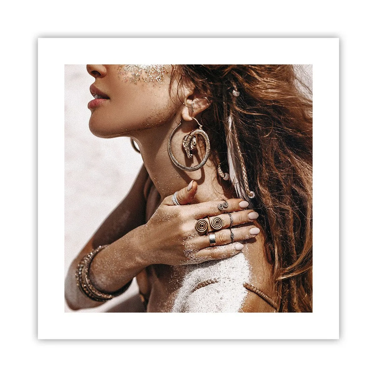 Poster - Regina della spiaggia selvatica - 40x40 cm