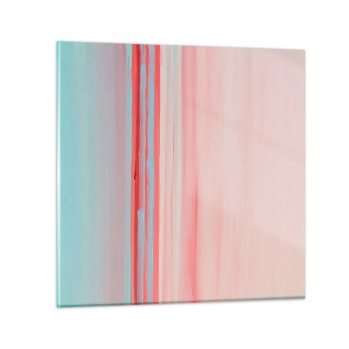 Quadro su vetro - Astrazione all'alba - 30x30 cm