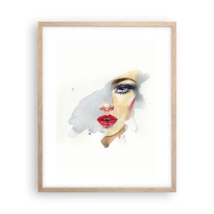 Poster in cornice rovere chiaro - Riflesso in una goccia d'acqua - 40x50 cm