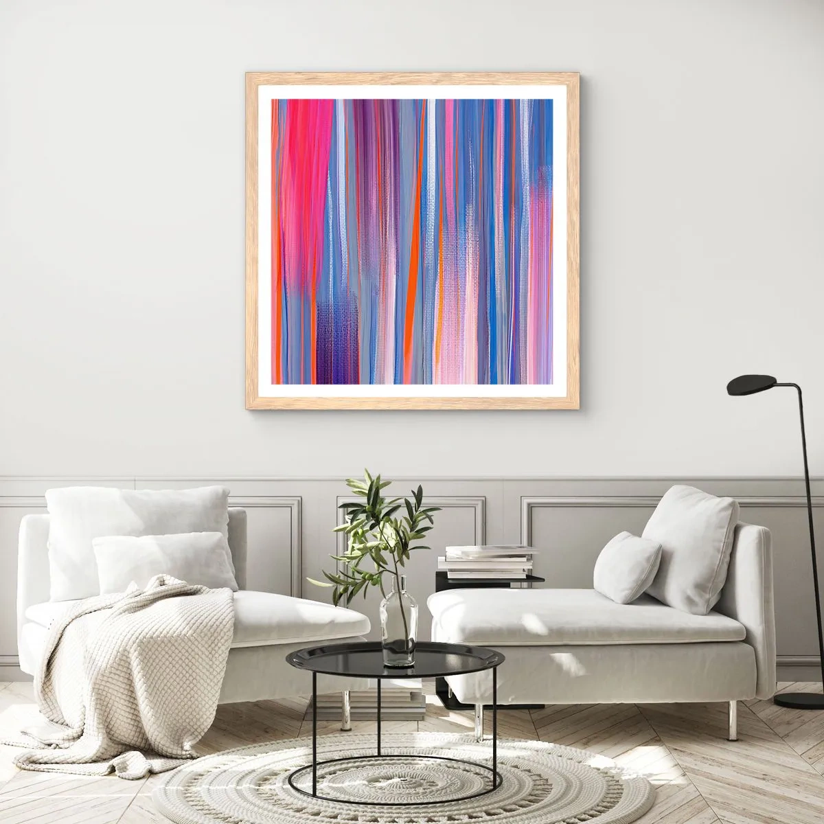 Poster in cornice rovere chiaro - Ascensione arcobaleno - 30x30 cm