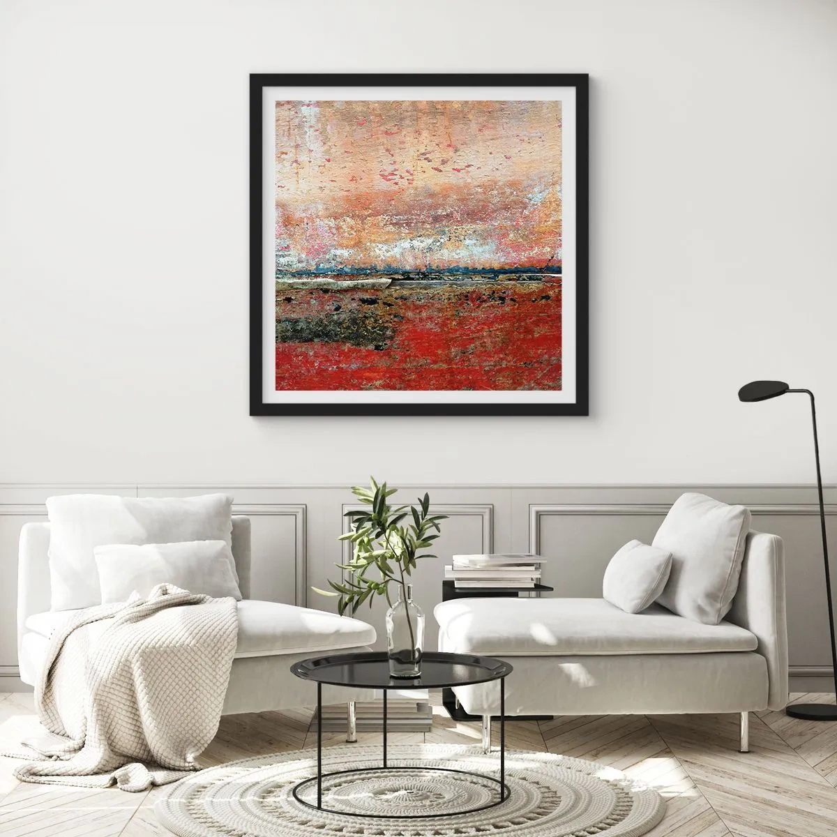 Poster in cornice nera - Forse è il mare - 60x60 cm