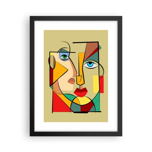 Poster in cornice nera - Coppia affiatata - 30x40 cm