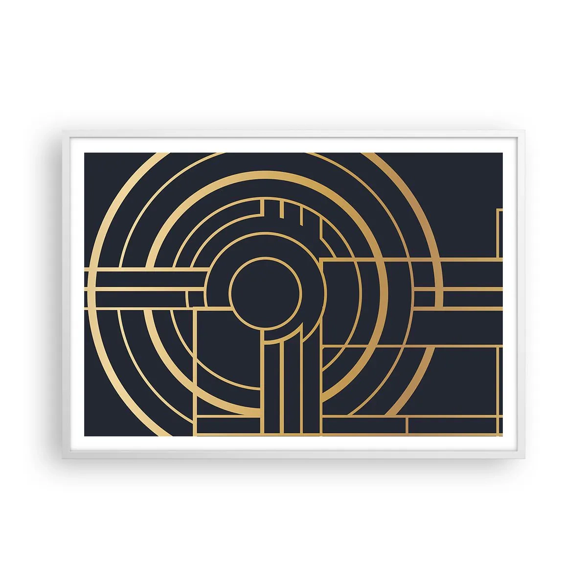 Poster in cornice bianca - Il giro delle cose - 100x70 cm