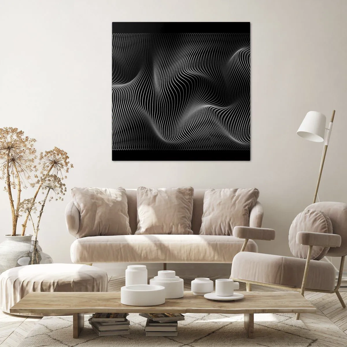 Quadro su tela - Stampe su Tela - La danza della luce nello spazio - 70x70 cm