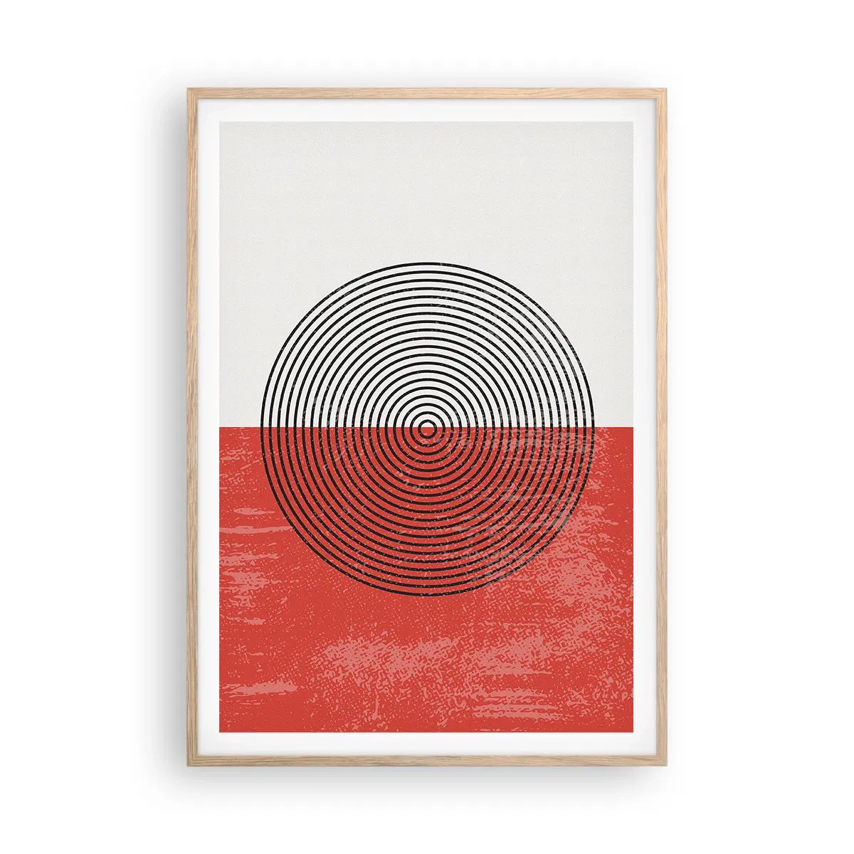 Poster in cornice rovere chiaro - Dritto al centro - 70x100 cm