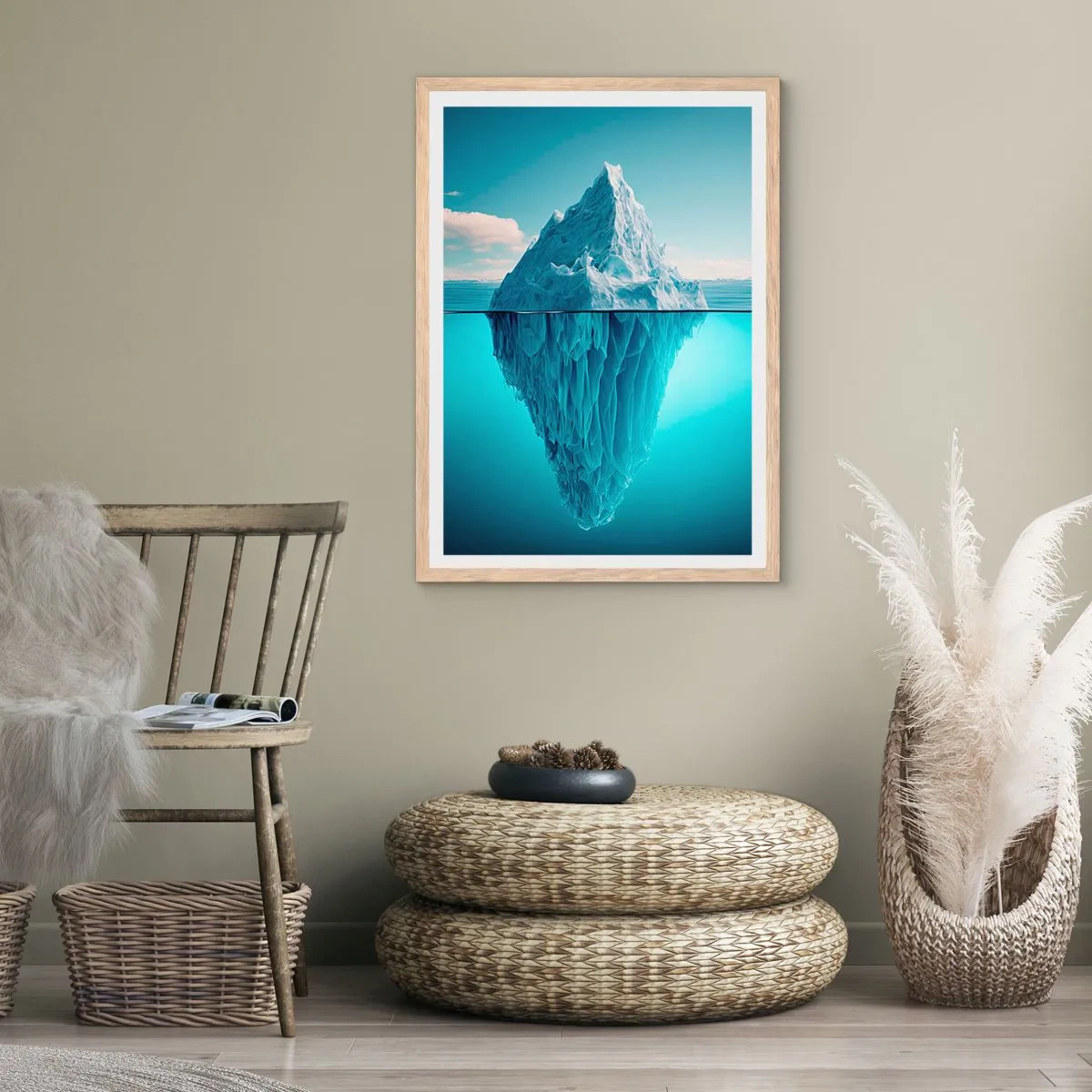 Poster in cornice rovere chiaro - Il re del ghiaccio - 61x91 cm