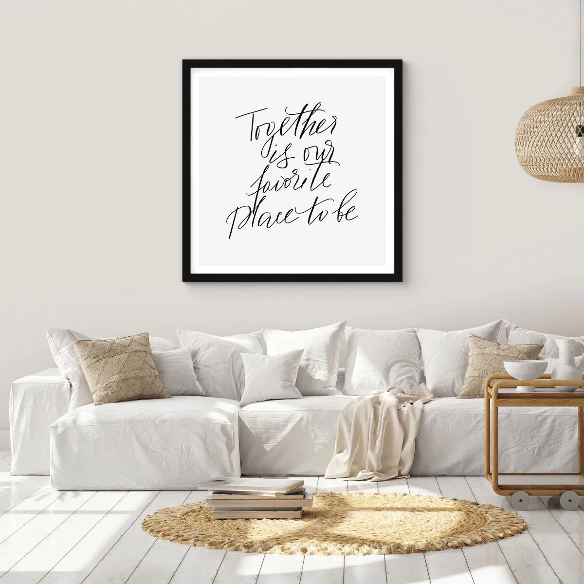 Poster in cornice nera - Anche tu lo senti? - 30x30 cm