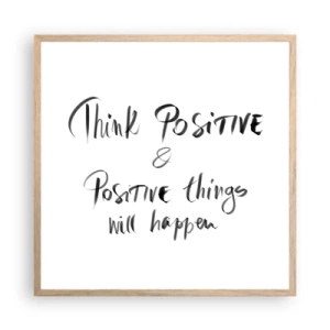 Poster in cornice rovere chiaro - Come vivere? - 60x60 cm