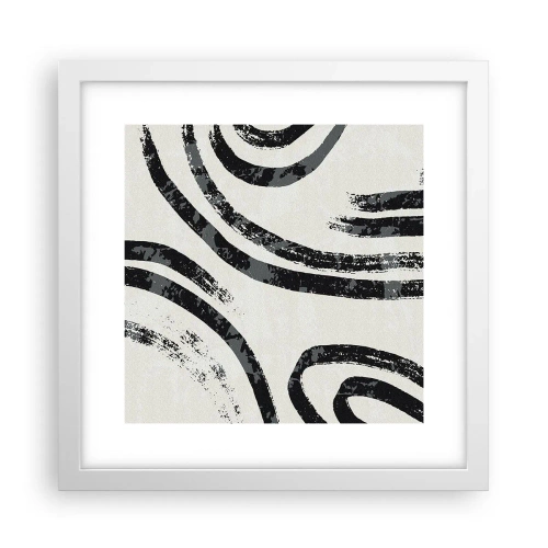 Poster in cornice bianca - Interrotto a metà - 30x30 cm