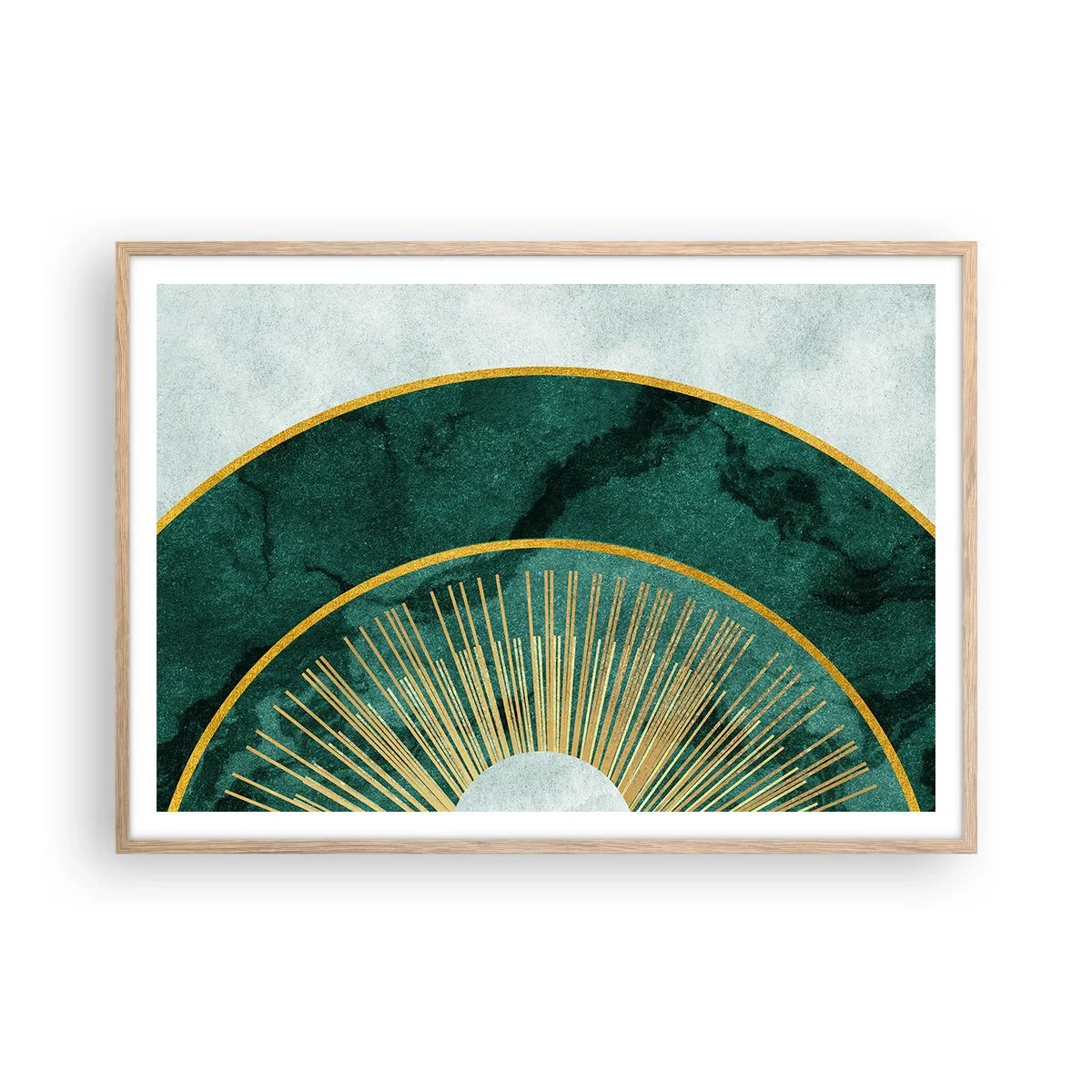 Poster in cornice rovere chiaro - Un altro sistema solare - 100x70 cm