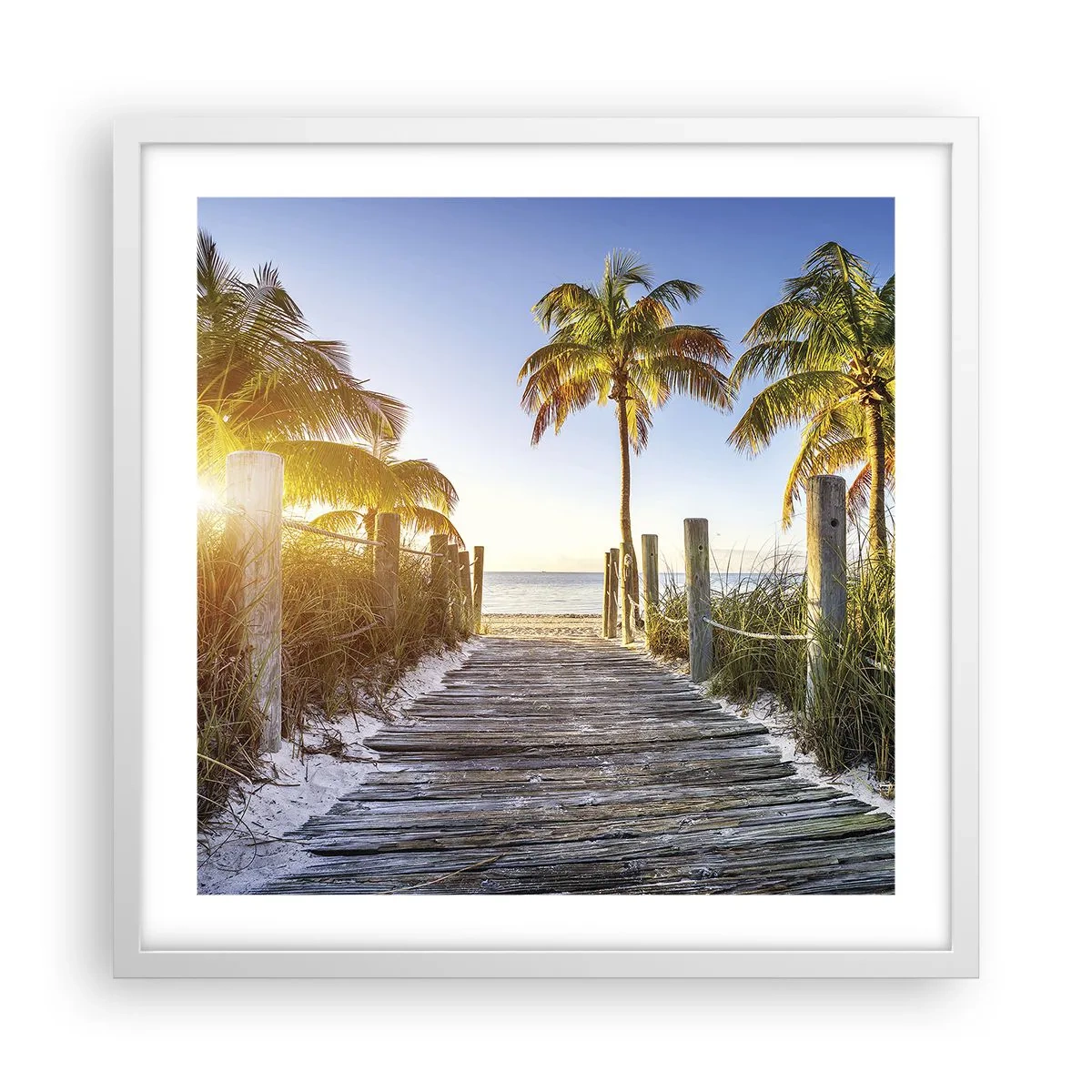 Poster in cornice bianca - Dritto in paradiso - 50x50 cm