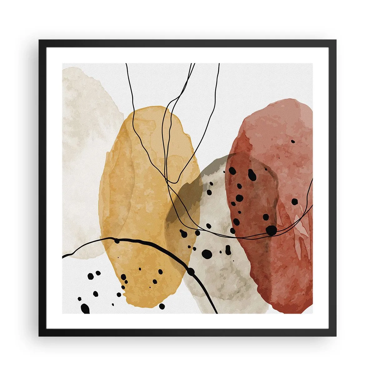 Poster in cornice nera - Come aria leggera e trasparente - 60x60 cm