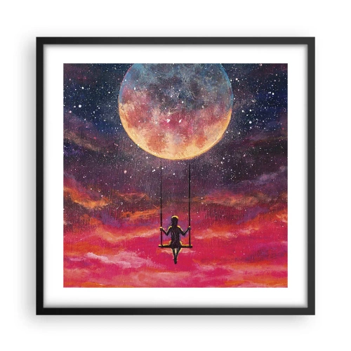 Poster in cornice nera - Con la testa tra le nuvole - 50x50 cm