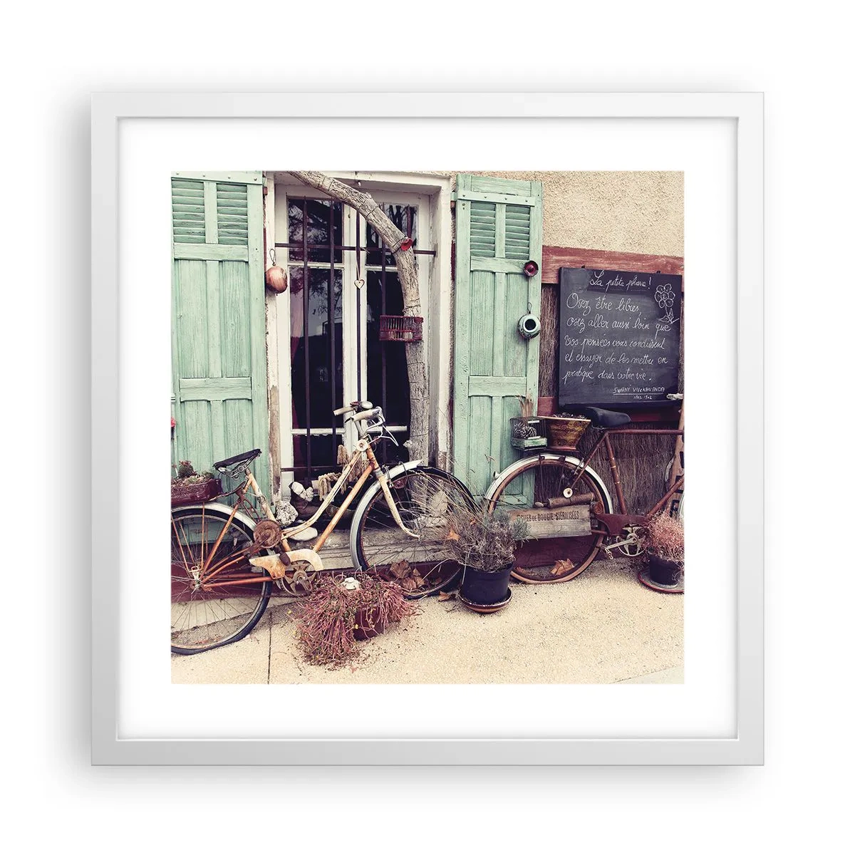 Poster in cornice bianca - Evviva la provincia - 40x40 cm