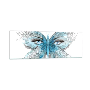 Quadro su vetro - Argo azzurro - 90x30 cm