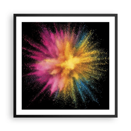 Poster in cornice nera - La nascita dei colori - 60x60 cm