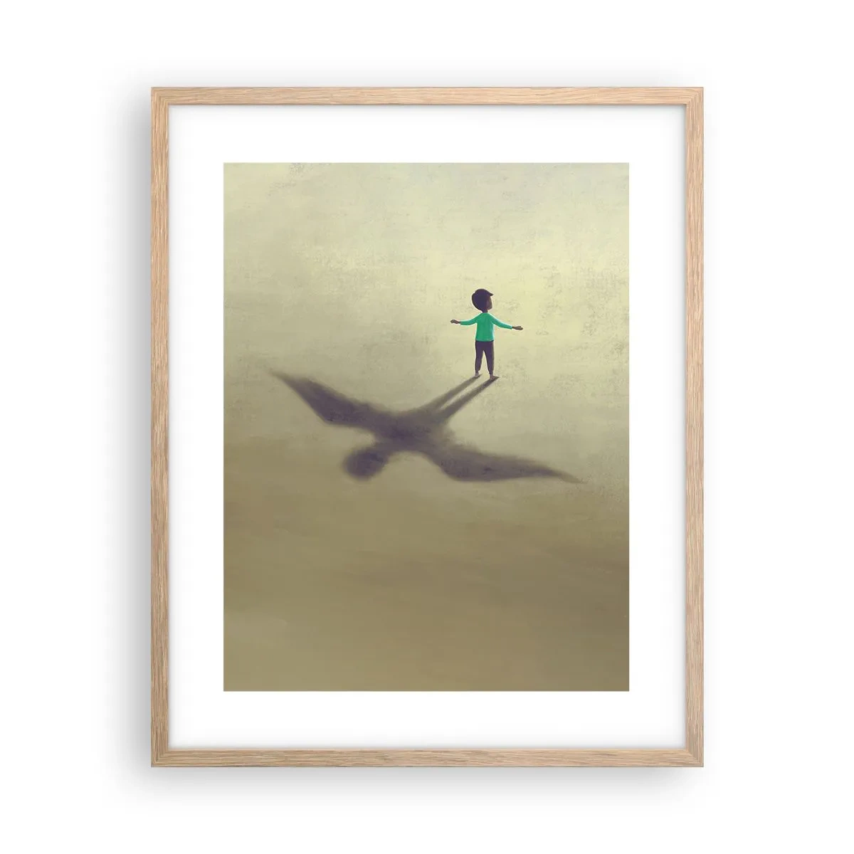 Poster in cornice rovere chiaro - Eroe del futuro - 40x50 cm