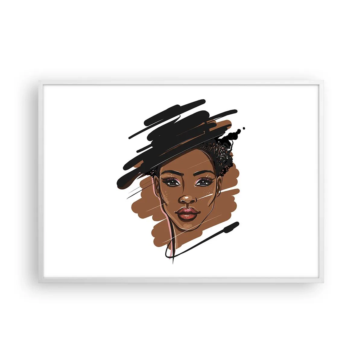 Poster in cornice bianca - Dolce come la cioccolata - 100x70 cm