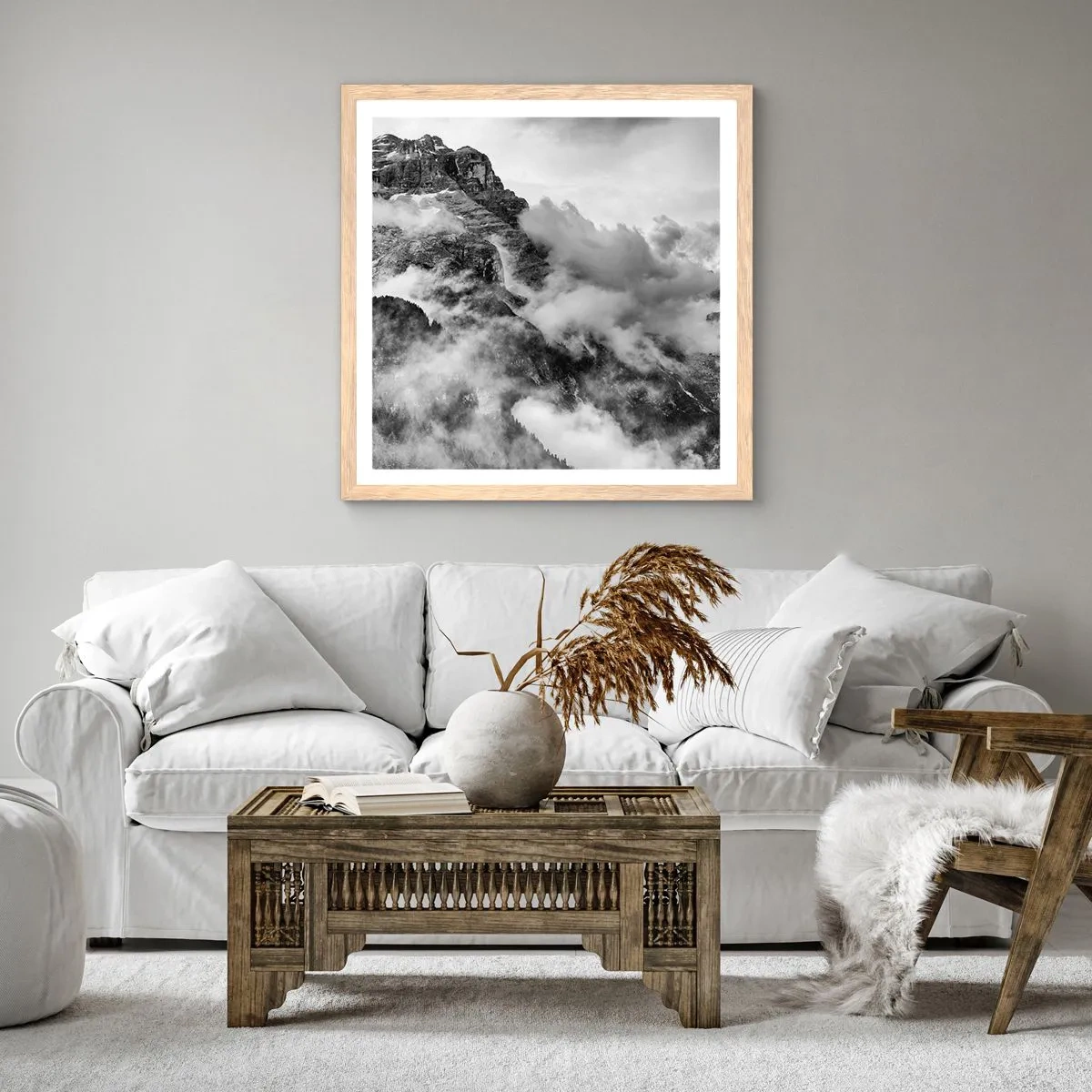 Poster in cornice rovere chiaro - Belli e terribili - 40x40 cm