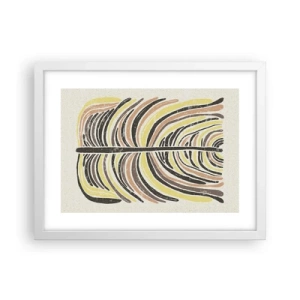 Poster in cornice bianca - Astrazione piena di vita - 40x30 cm