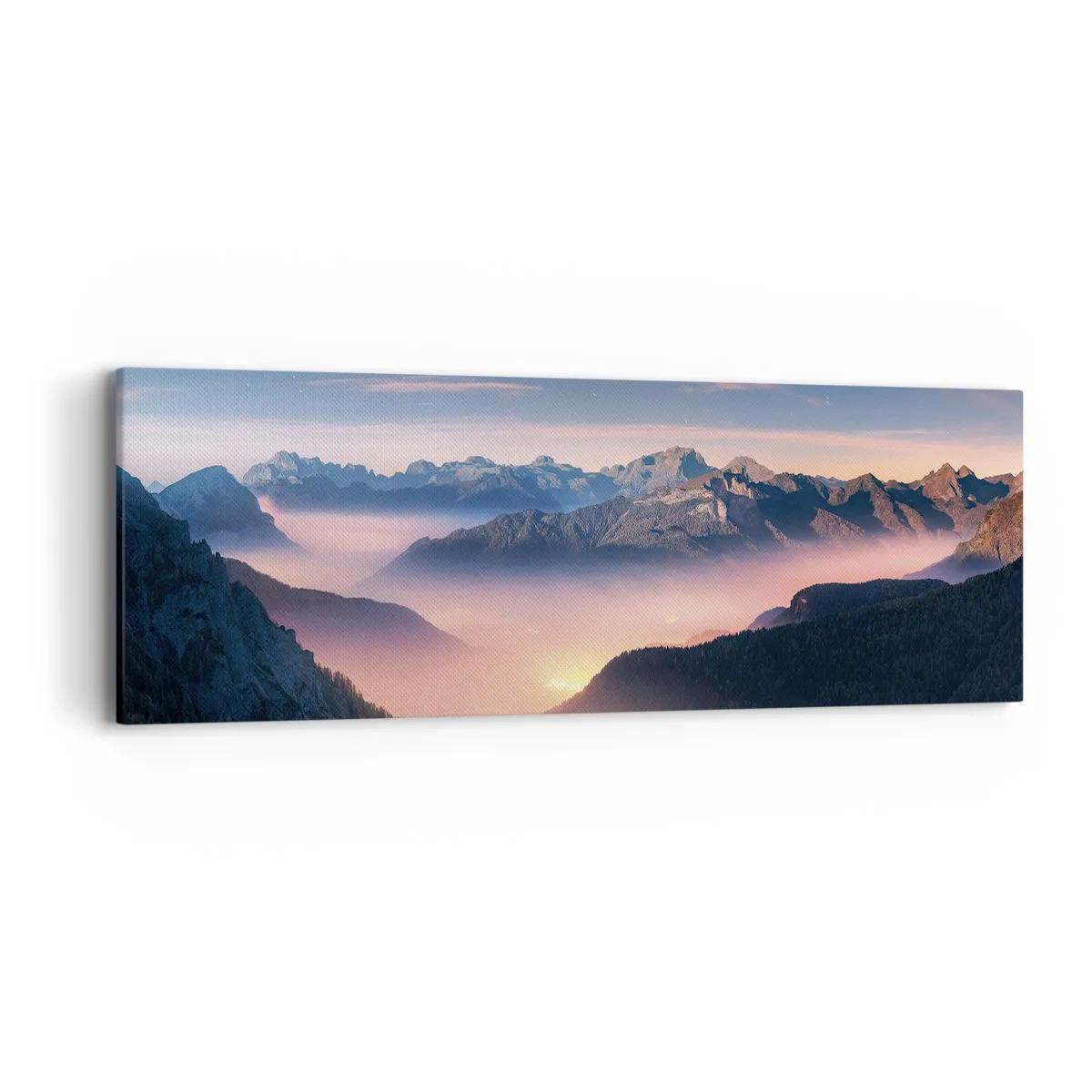 Quadro su tela - Stampe su Tela - La luce nelle valli - 90x30 cm